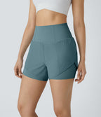 Breezeful™ Short 8,8cm Yoga Séchage Rapide 2 en 1 Taille Super Haute Ourlet Courbé Poches Latérales