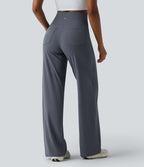 Pantalon de yoga jambes droites taille haute gainant Halara UltraSculpt™ avec poches