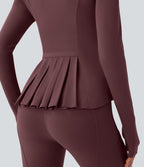 Veste d'équitation ajustée Softlyzero™ avec col montant, passe-pouces, poches, plis et fermeture éclair - Protection UPF50+