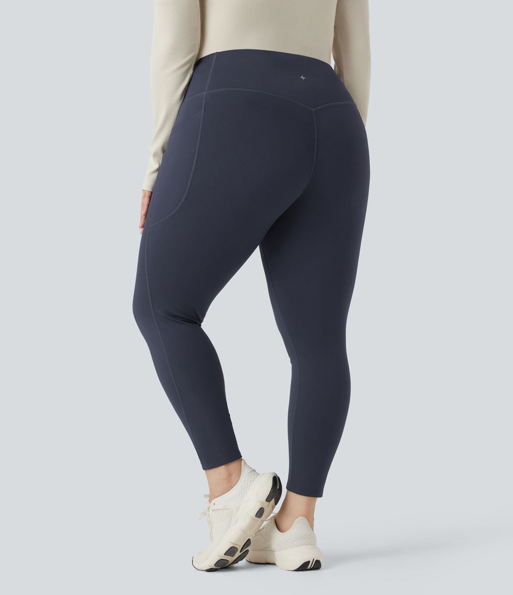Legging d'entraînement grande taille SoftlyZero™ Plush Thermal taille haute gainant avec poches