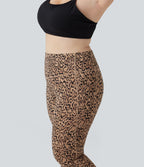 Legging de yoga grande taille Halara UltraSculpt™ taille haute gainant imprimé léopard avec poches