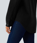 Veste décontractée en molleton manches longues avec poches