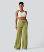 Pantalon yoga droit  Halara UltraSculpt™ taille haute avec cordon de serrage et poches