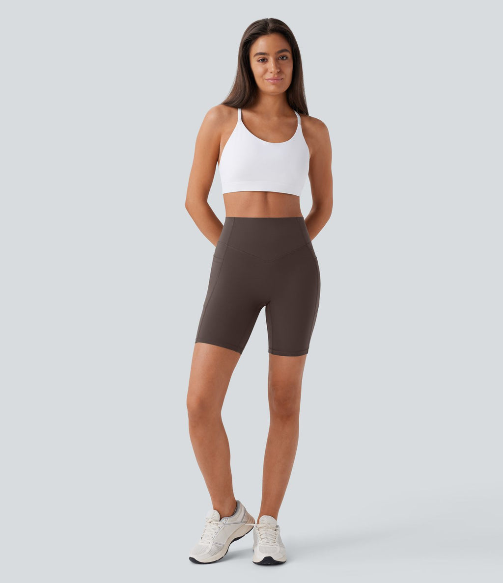 Legging de yoga gainant taille haute chiné à séchage rapide avec poches Halara UltraSculpt™