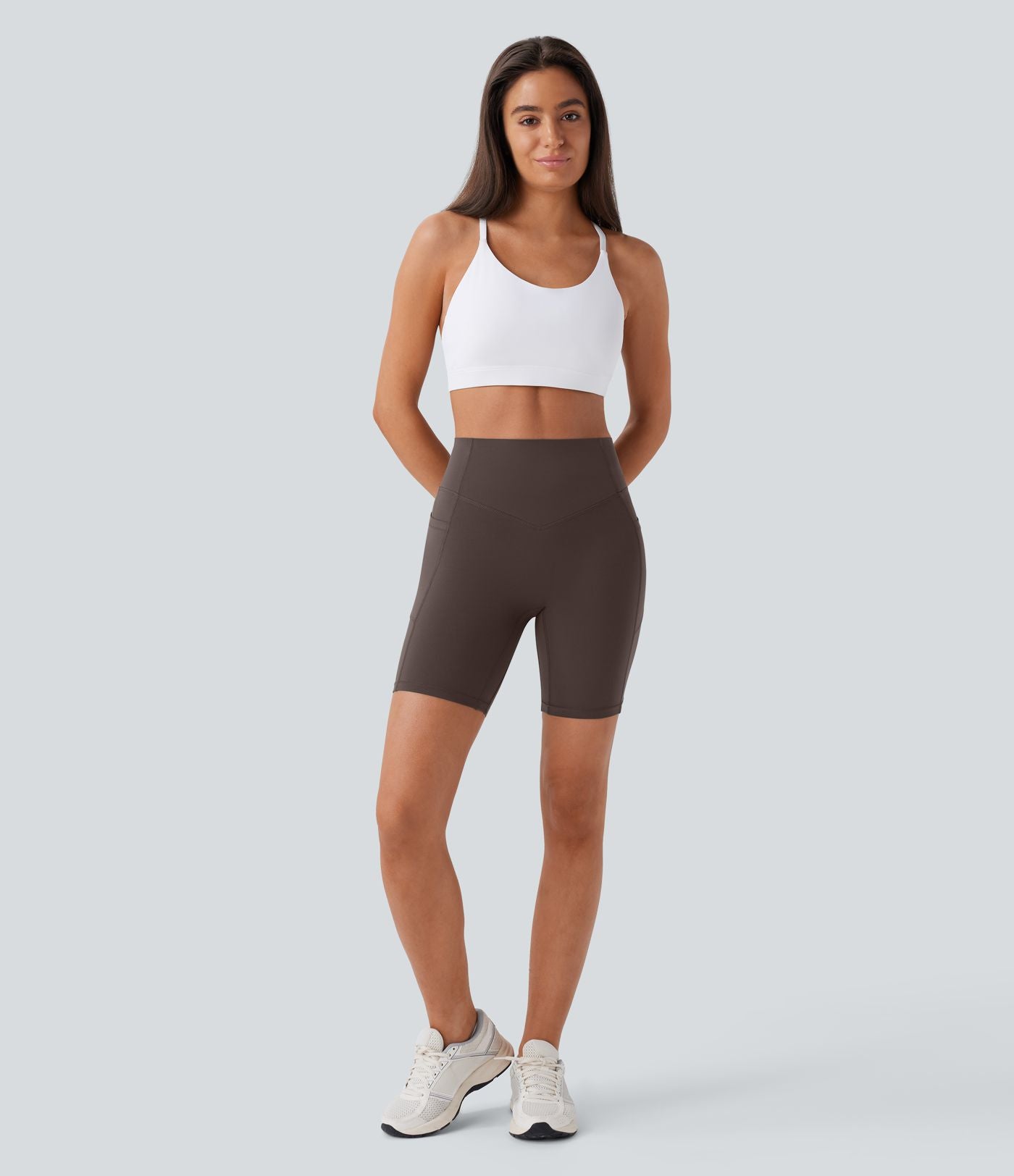 Legging de yoga gainant taille haute chiné à séchage rapide avec poches Halara UltraSculpt™