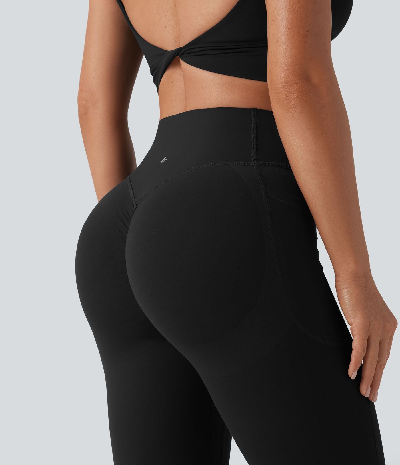 Halara UltraSculpt™ Legging yoga évasé gainant push-up taille haute à fronces avec poches