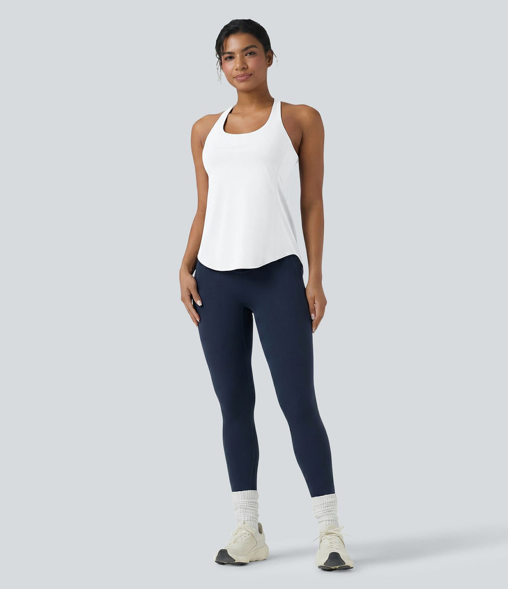 Débardeur running Halara UltraSculpt™ col rond dos croisé bonnets E-G