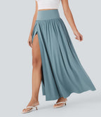Jupe maxi fluide 2-en-1 gainante taille haute à séchage rapide Breezeful™
