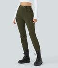 Pantalon cargo ajusté uni taille haute DayStretch avec poches zippées