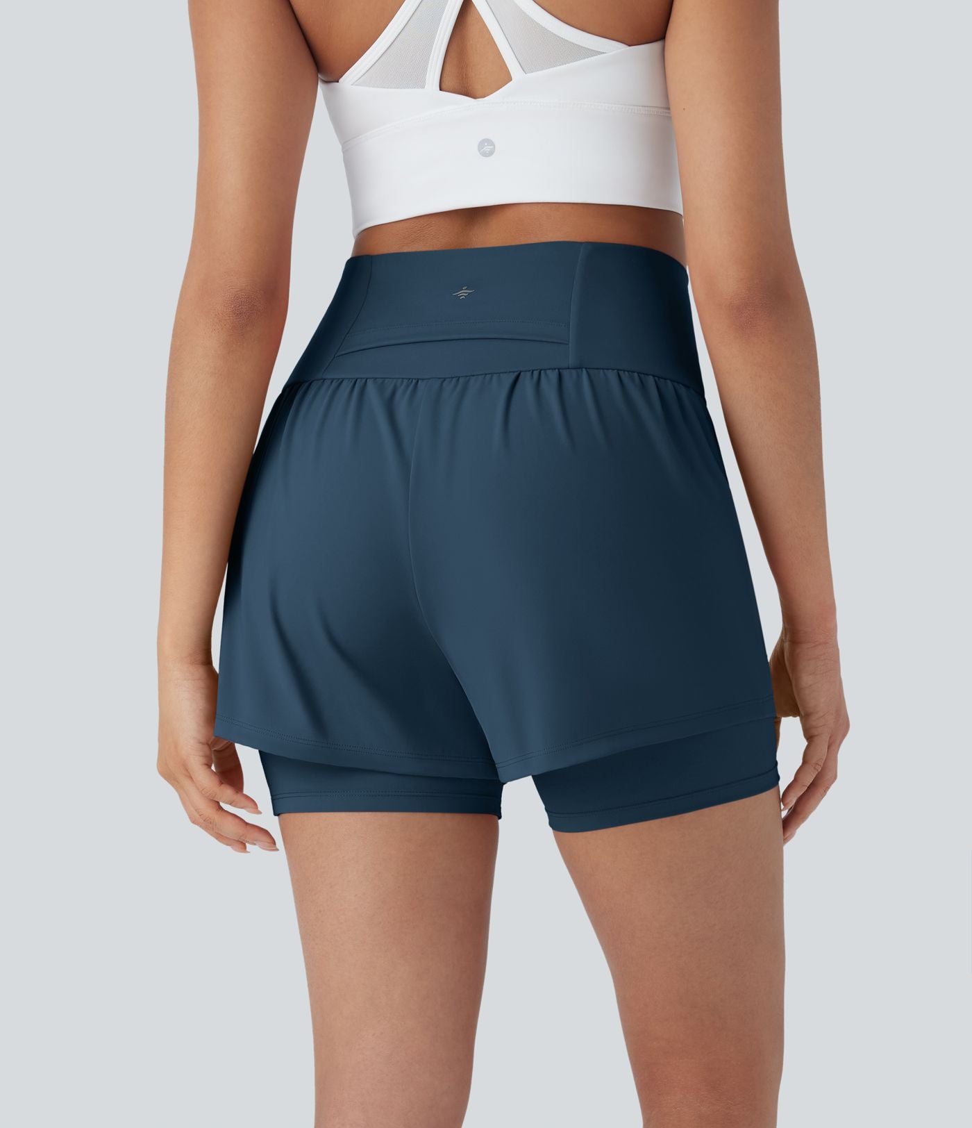 Short de yoga 2-en-1 SoftlyZero™ Airy taille très haute effet frais InstantCool 12,5 cm avec poches