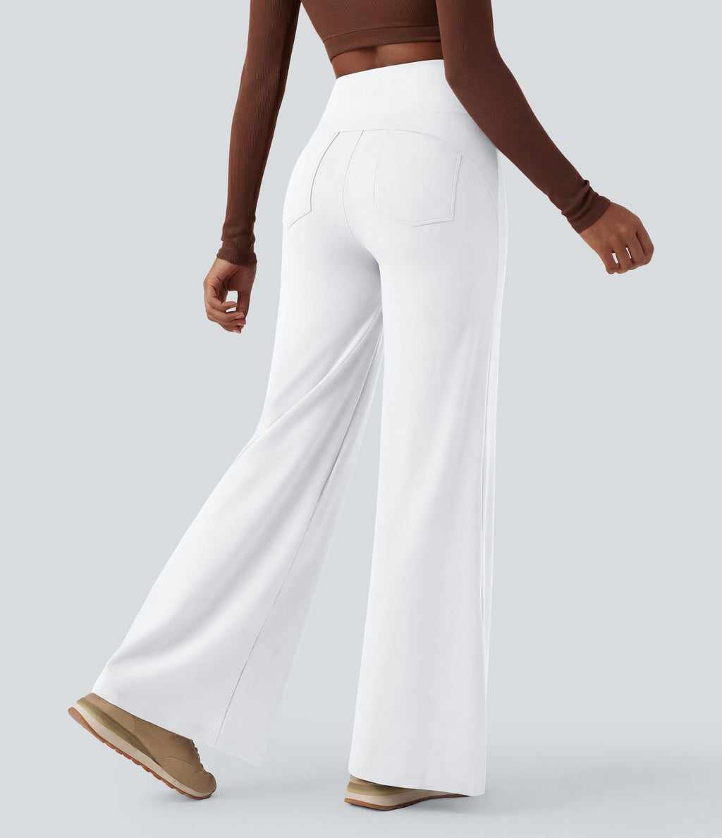 Pantalon yoga large gainant taille haute DayStretch avec poches