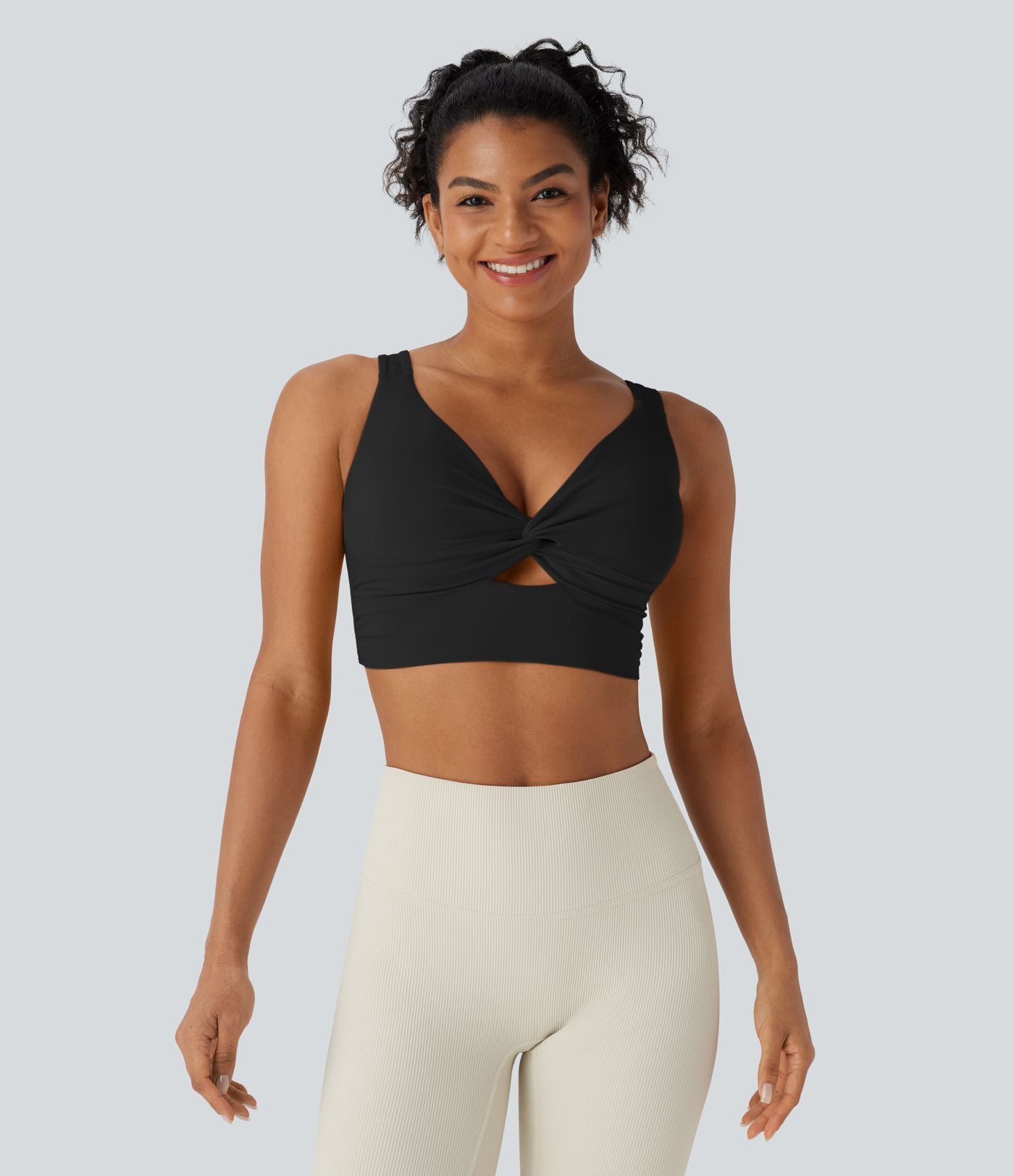 Brassière yoga SoftlyZero™ Airy maintien léger découpes effet frais InstantCool, bonnets E-G