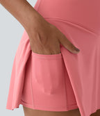 Jupe de tennis mini 2-en-1 quotidienne SoftlyZero™ Airy avec croisement, poche latérale et effet frais InstantCool, Lucid, protection solaire UPF50+