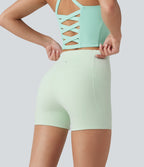 Short cycliste d’entraînement Halara UltraSculpt™ 8cm taille haute gainant avec poches