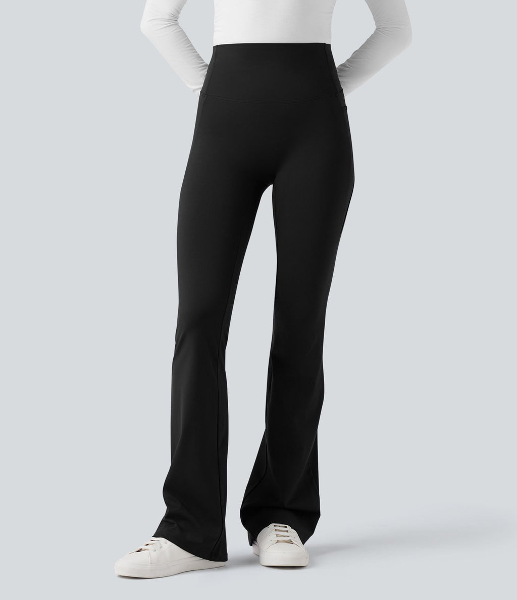 Patitoff™ 2.0 Pantalon casual évasé taille haute gainant anti-poils d'animaux avec poches