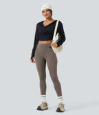 Legging cargo de randonnée résistant à l'usure taille mi-haute avec poches