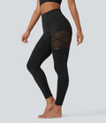 Legging de danse SoftlyZero™ taille haute mesh contrastant avec boucle réglable et poche - UPF50+