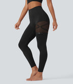 Legging de danse SoftlyZero™ taille haute mesh contrastant avec boucle réglable et poche - UPF50+