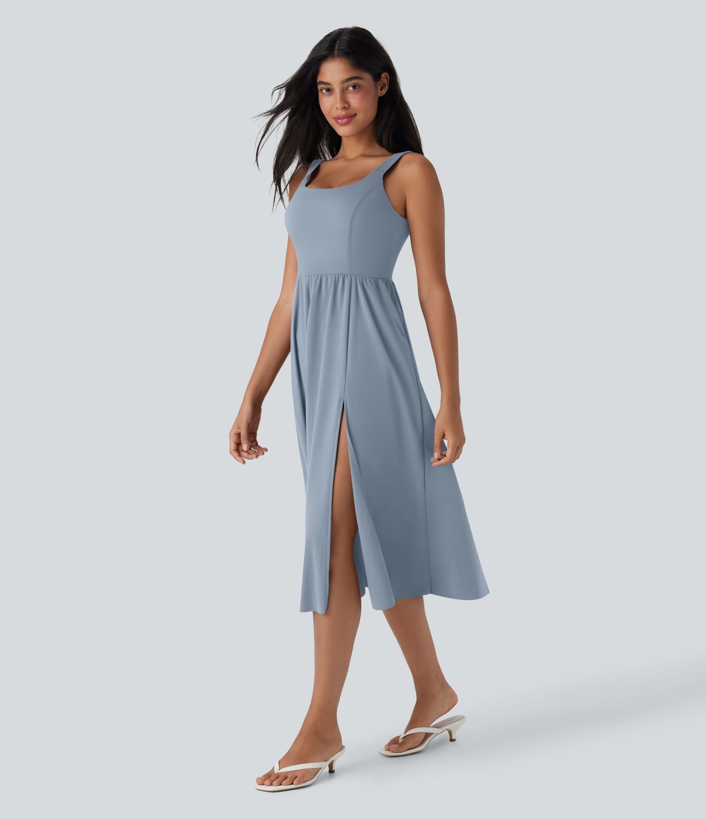 Robe décontractée mi-longue SoftlyZero™ Airy avec coques et effet frais InstantCool avec poches, bonnets E-G