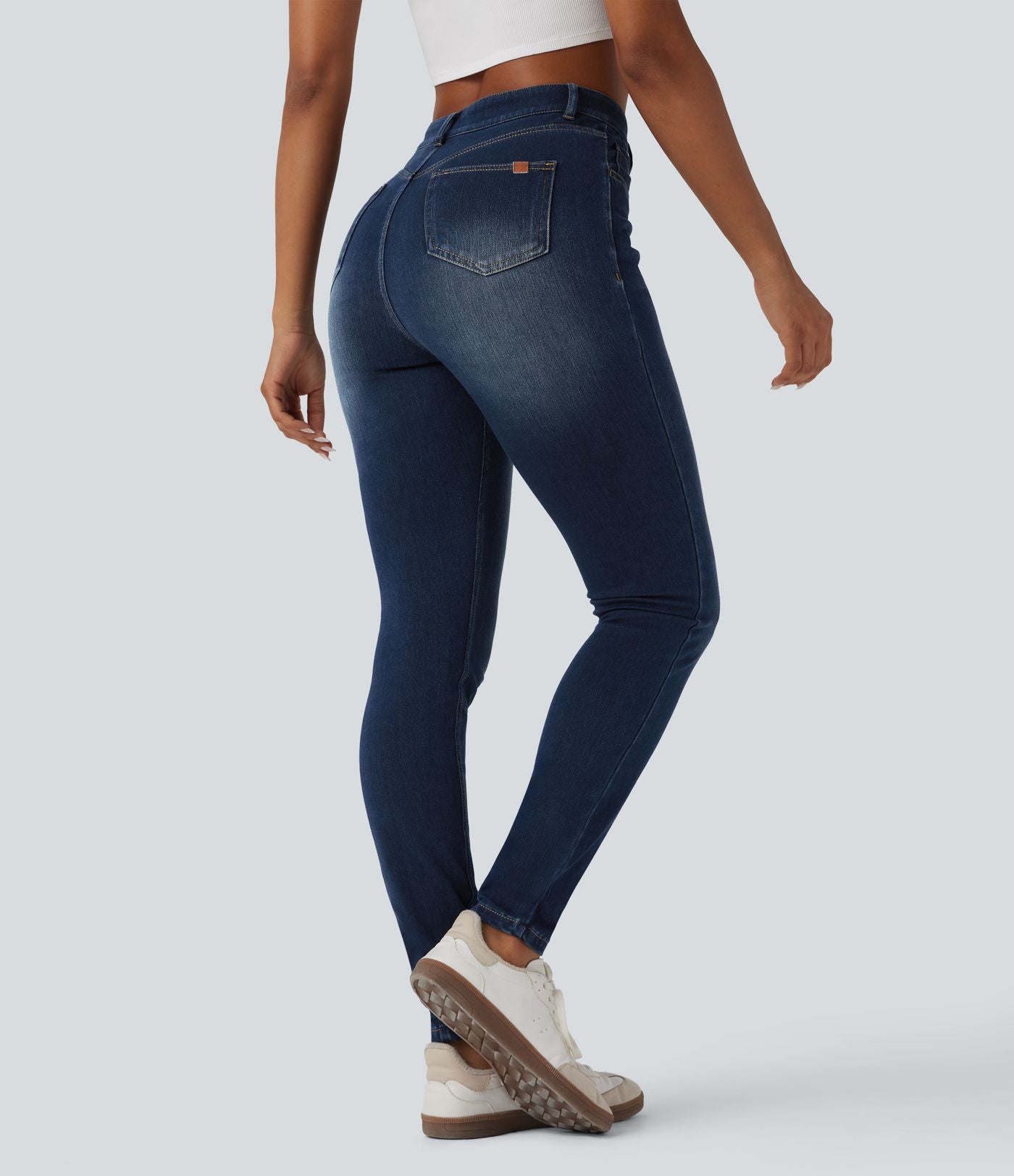 Jean ajusté décontracté Halara Flex™ taille haute avec poches