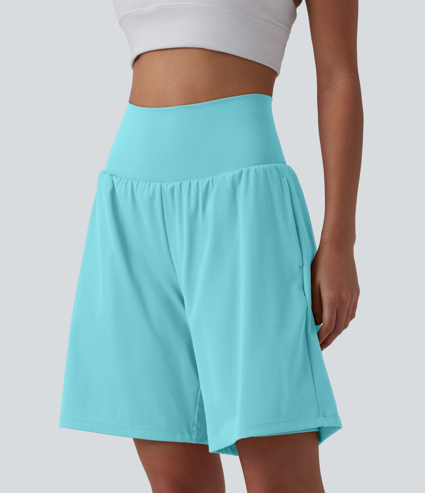 Short de yoga 2-en-1 SoftlyZero™ Airy taille très haute effet frais InstantCool 22,8 cm avec poches