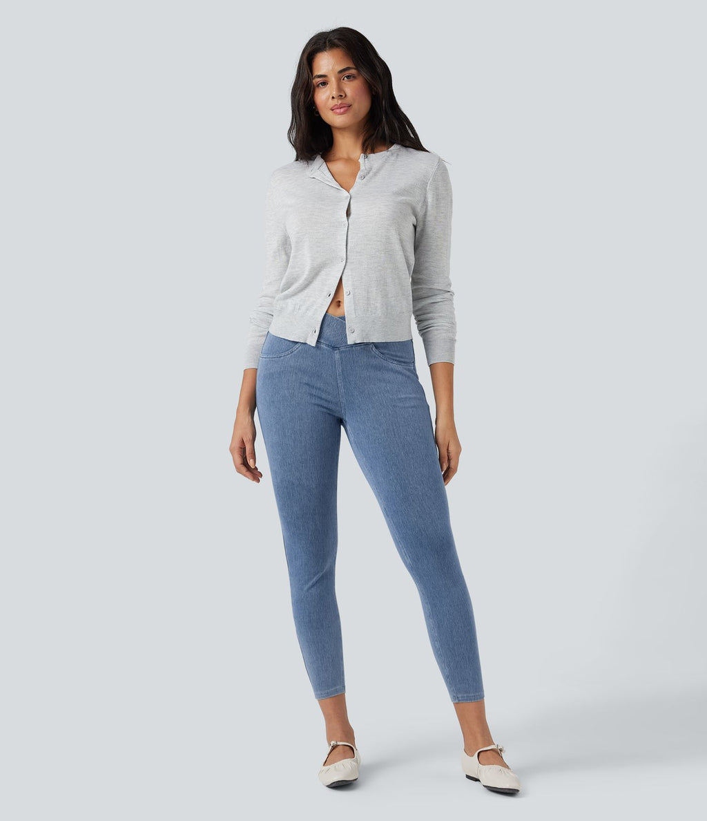 Halara Flex™ Jegging Travail Taille Haute Croisé Poches Multiples Tricot Extensible