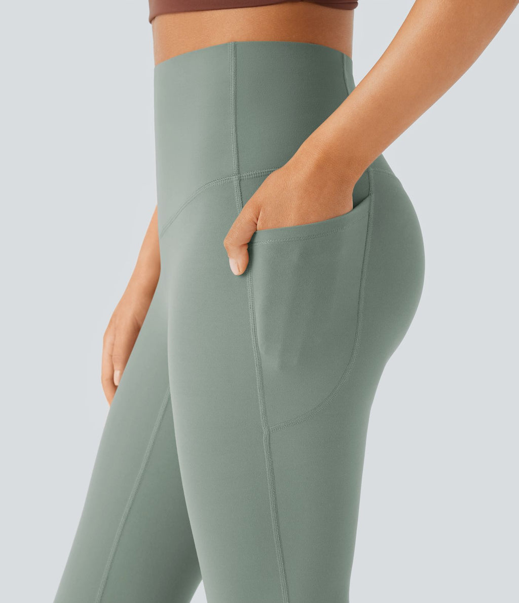 Pantalon de yoga à coupe bootcut gainant taille haute avec poches Halara UltraSculpt™