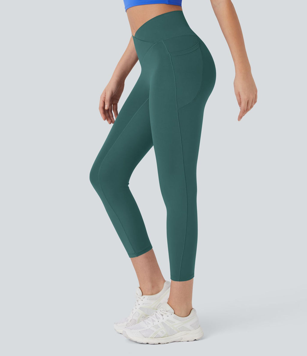 Softlyzero™ Legging Capri Unis Poches Croisées - UPF50+