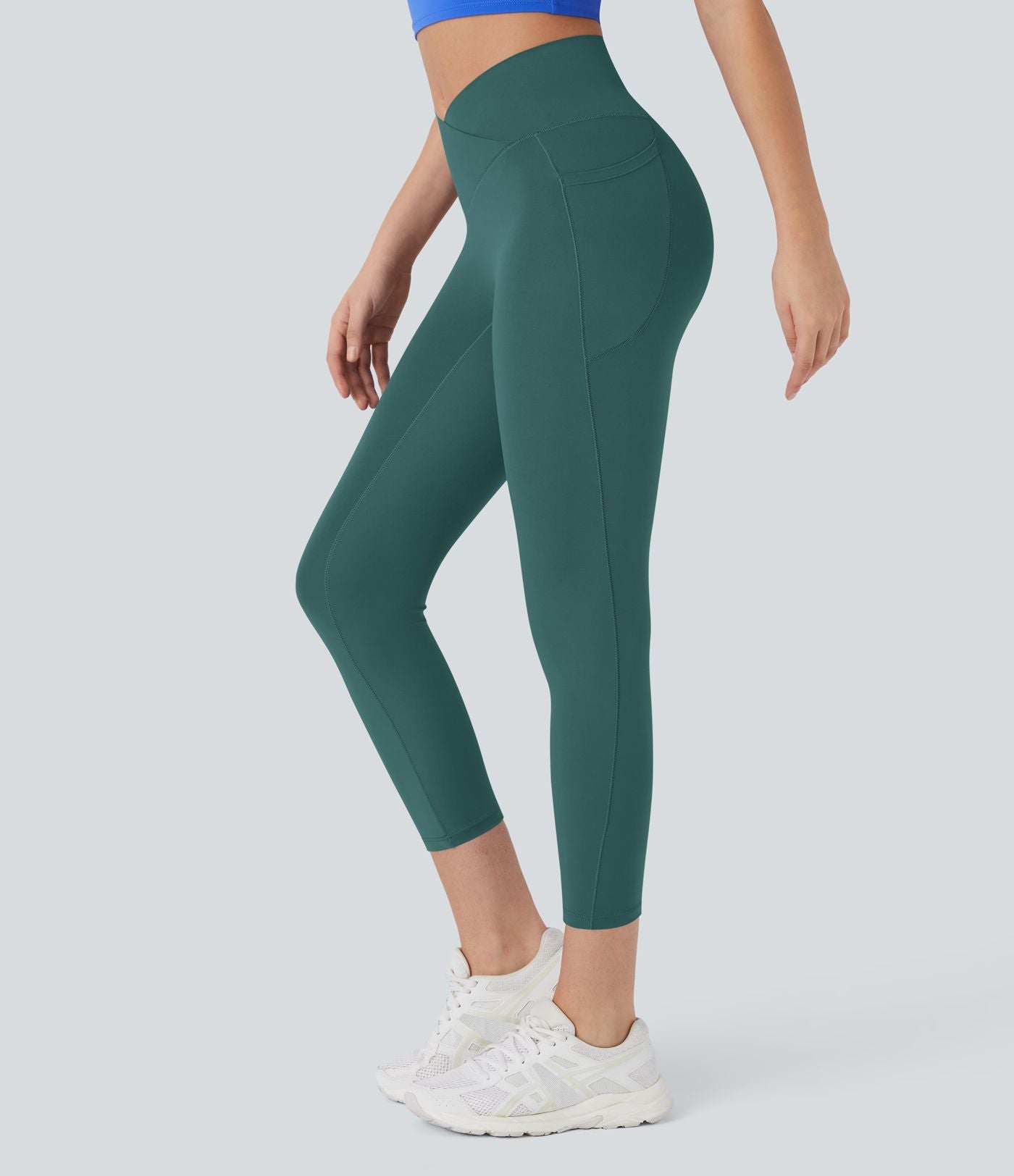 Softlyzero™ Legging Capri Unis Poches Croisées - UPF50+