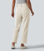 Halara Flex™ Pantalon tailleur fuselé taille haute en tissu gaufré avec poches