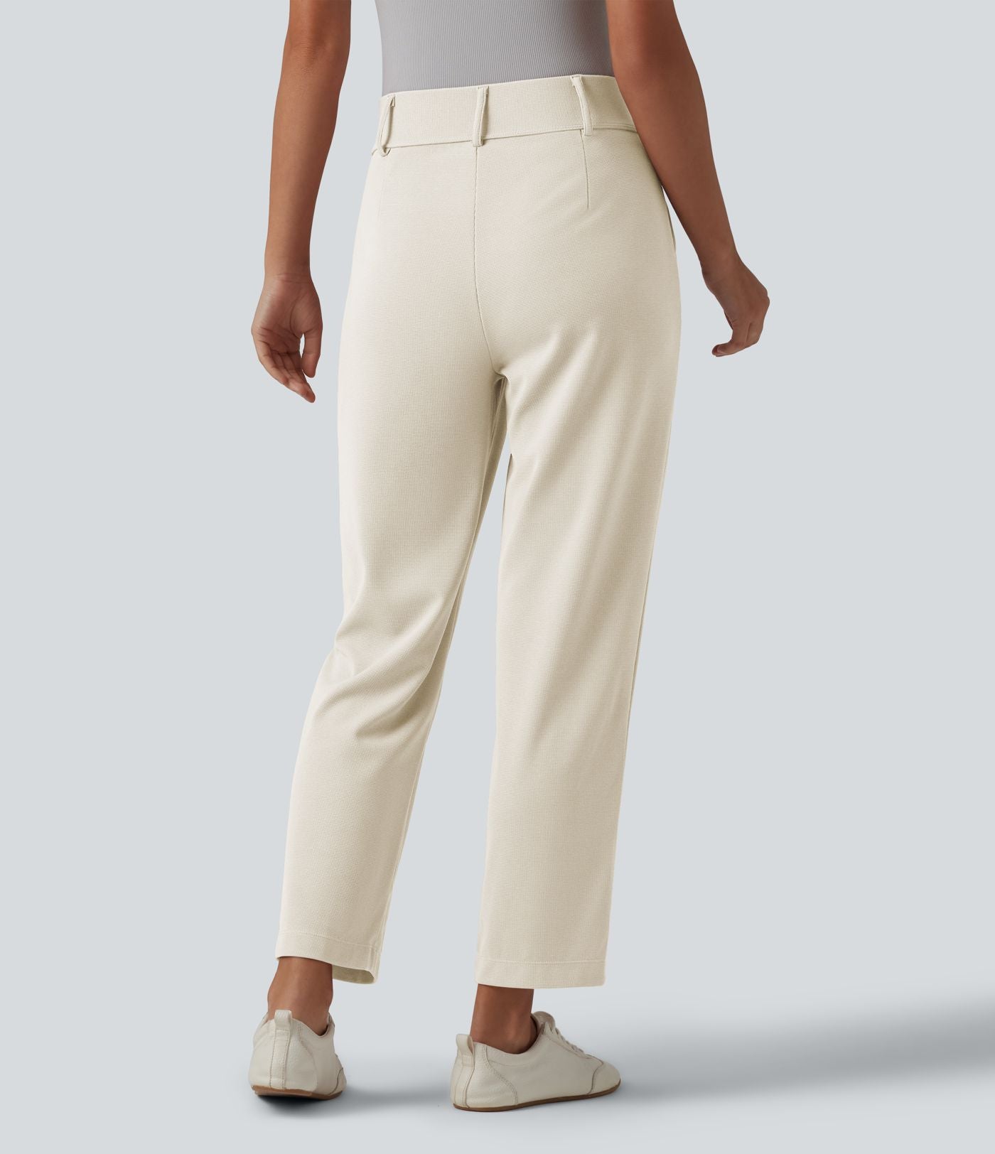 Halara Flex™ Pantalon tailleur fuselé taille haute en tissu gaufré avec poches