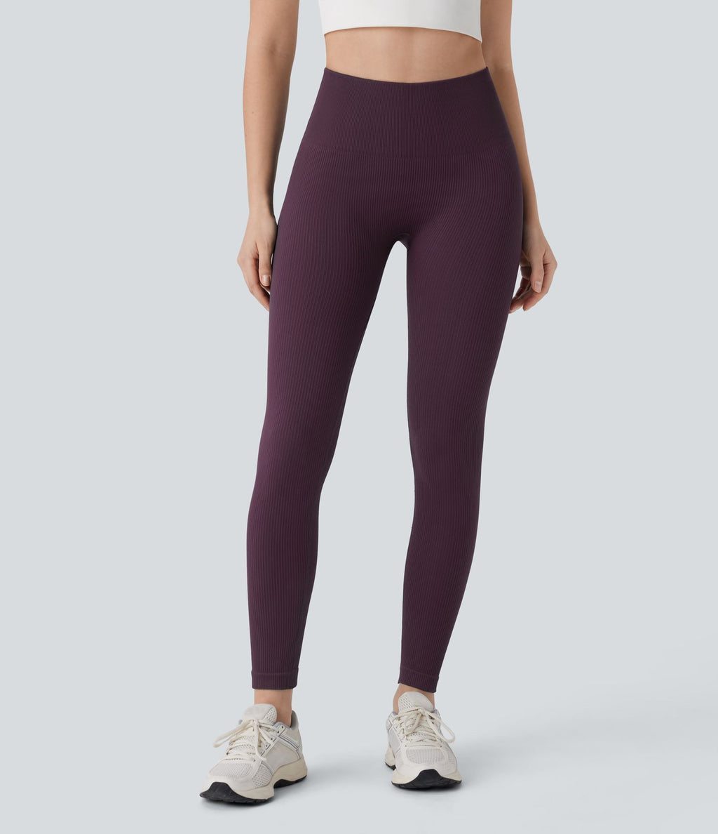 Legging de yoga 7/8 sans couture Seamless gainant et sculptant à taille haute