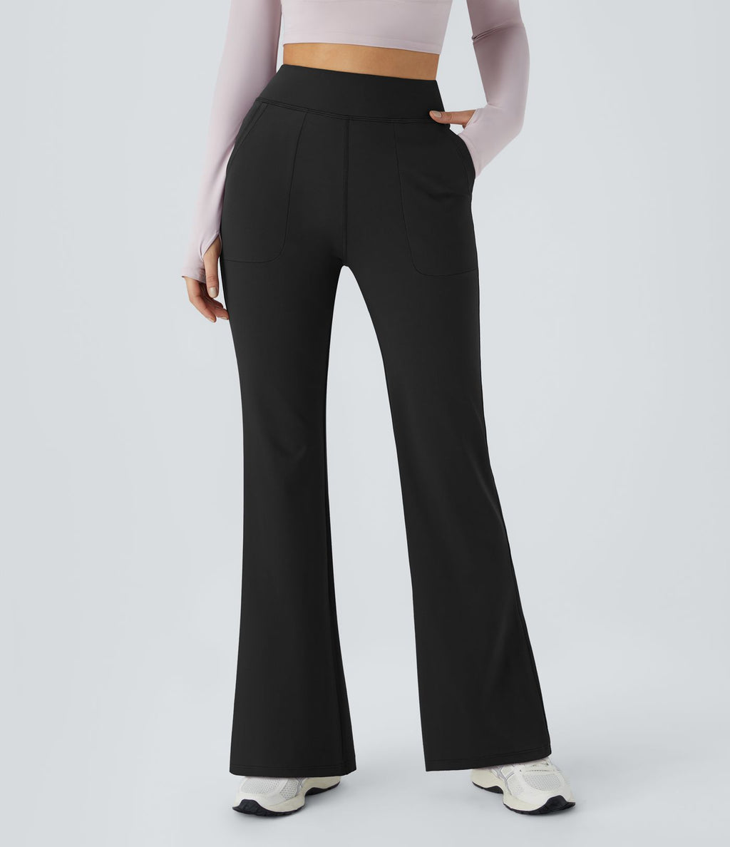 Legging évasé uni taille haute DayStretch avec poches