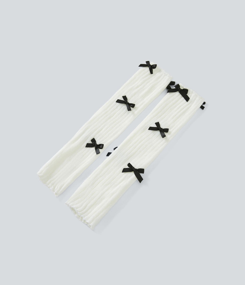 Jambières en maille avec nœud