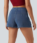 Halara Flex™ Short en denim taille haute 7,5 cm avec poches