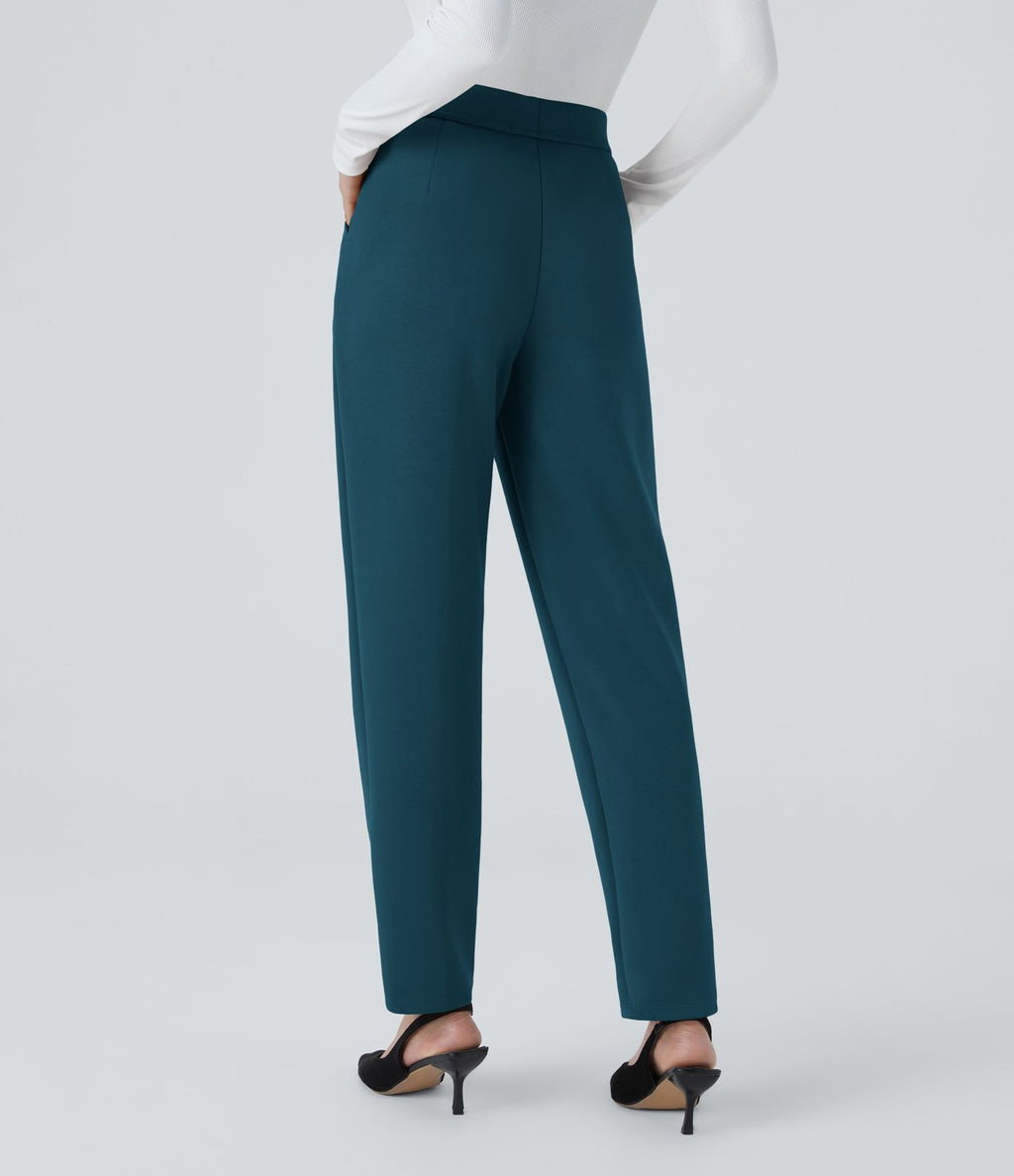 Pantalon de travail Halara Flex™ fuselé, taille haute, avec poches