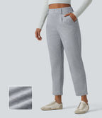 SpacerTek™ Pantalon fuselé décontracté taille haute avec poches