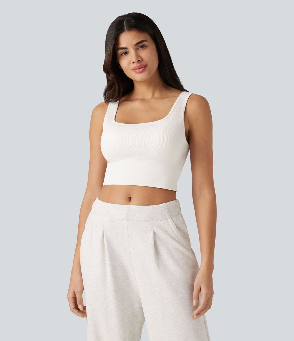 OneForm Débardeur casual sans couture col rond échancré dos en U avec soutien-gorge intégré