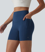 Halara UltraSculpt™ Cycliste de sport taille haute ventre plat push-up 12,5 cm avec poches