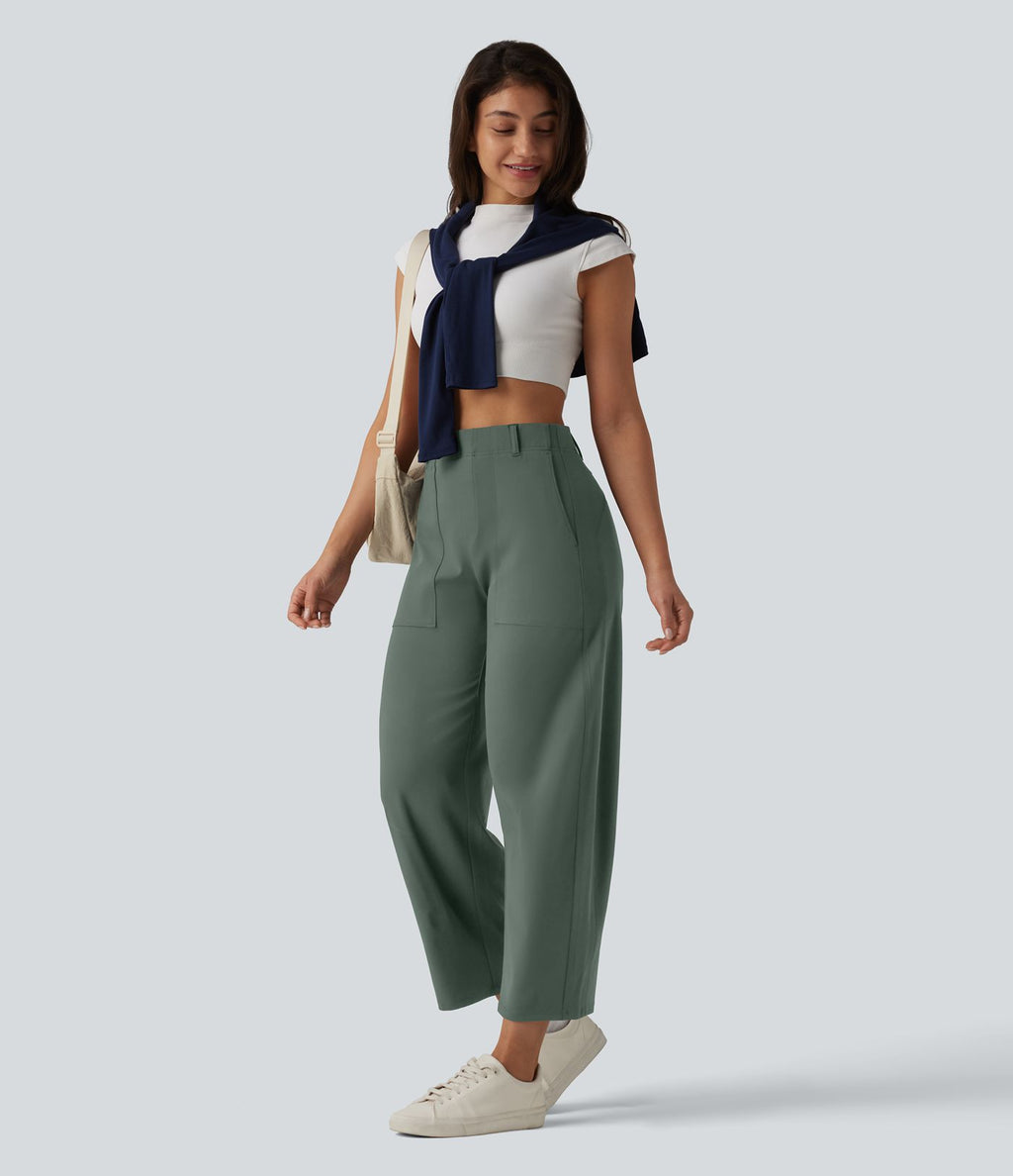Pantalon barrel DayStretch taille haute avec poches