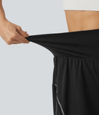 Short de yoga 2-en-1 SoftlyZero™ Airy réfléchissant taille haute 12,5 cm à effet frais InstantCool avec poches
