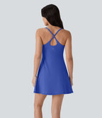Softlyzero™ Plush Robe de danse courte dos nu avec short intégré - Version Easy Peasy