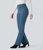 Pantalon tailleur évasé taille haute Halara Flex™ avec poches