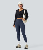 Legging cargo de randonnée résistant à l'usure taille mi-haute avec poches