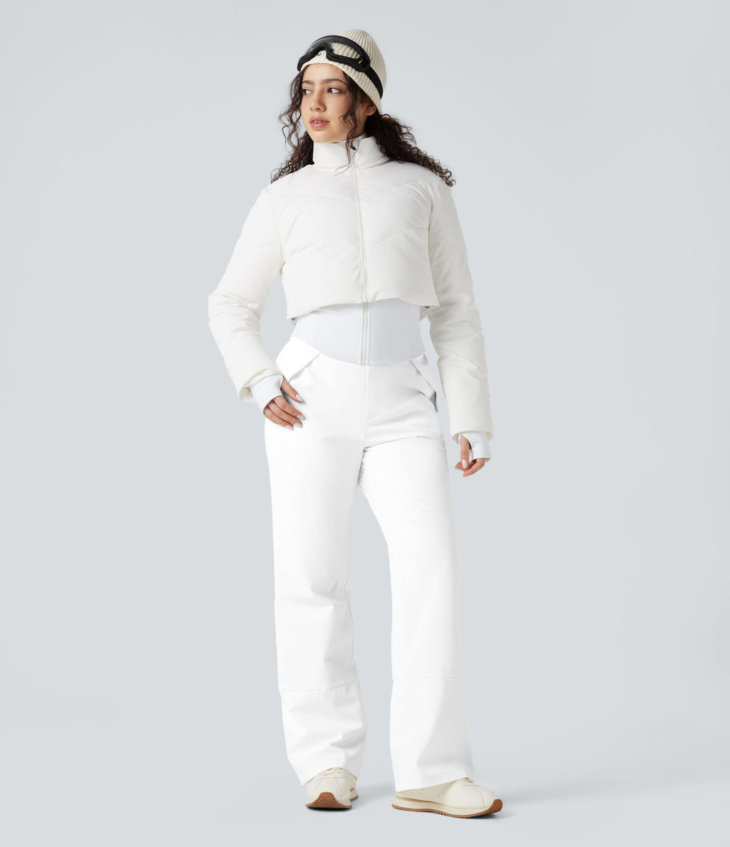 Pantalon randonnée chauffant bootcut taille haute avec poches
