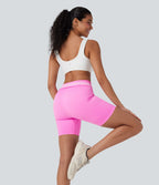 Short cycliste taille haute color block repliable sans couture OneForm Seamless Flow