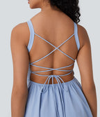 Robe ultra-courte de plage Breezeful™ dos nu avec lacets croisés et détails corset, séchage rapide