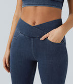 Halara Flex™ Jegging Travail Taille Haute Croisé Poches Multiples Tricot Extensible