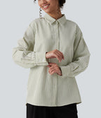 Chemise tailleur oversize manches longues à rayures