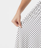 Robe nuisette midi fluide à pois avec lien à nouer à l’avant